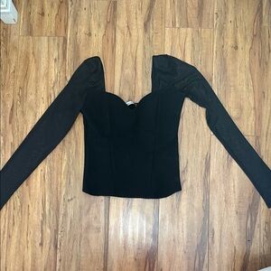 Abercrombie & Fitch Black Long Sleeve Blouse